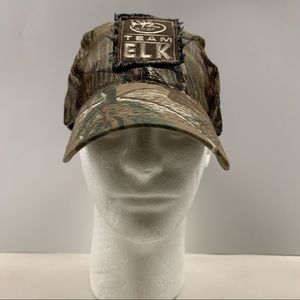Rocky Mountain elk foundation mesh back Velcro closure camo cap